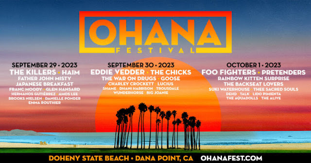 Eddie Vedder, Foo Fighters e The Killers serão a atração principal do Ohana Festival 2023