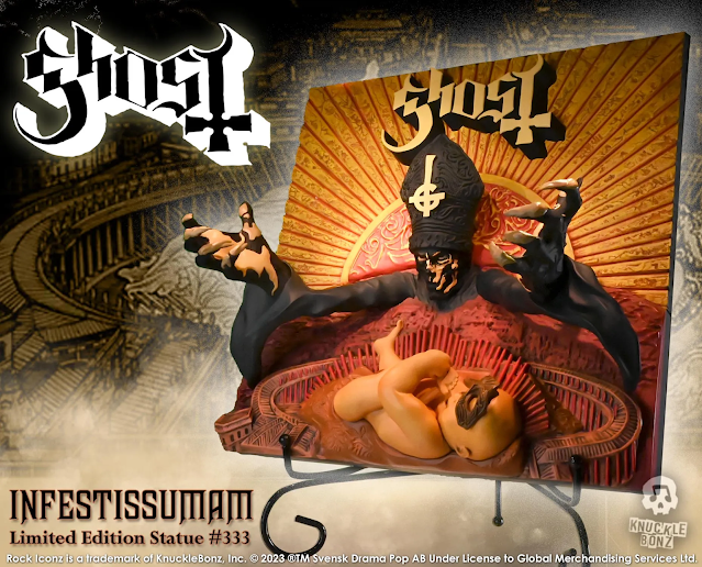 KnuckleBonz anuncia edição limita da capa do álbum ‘Infestissumam’, do Ghost, em vinil 3D