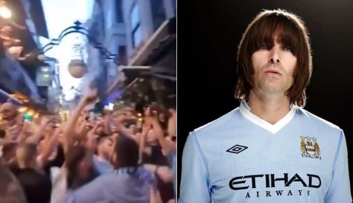 Histórico: torcida do Manchester City invade Istambul cantando hits do Oasis