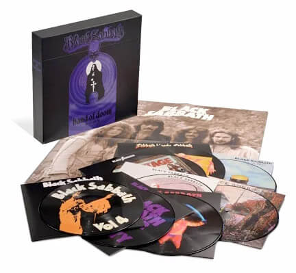 Box traz 8 LPs clássicos do Black Sabbath em picture disc