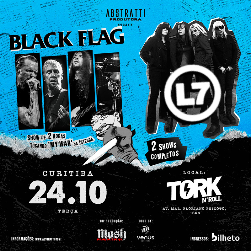 L7 e Black Flag juntam forças em show inédito em Curitiba