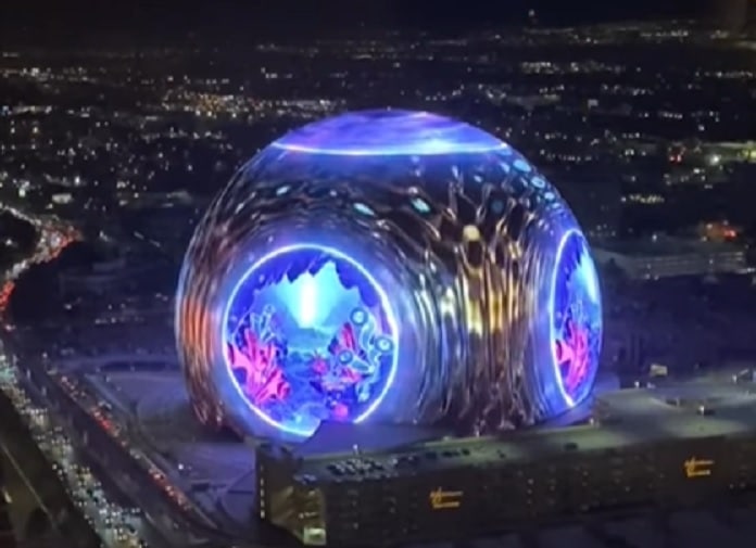 Casa de shows Sphere inaugura luzes nos EUA e vídeos impressionam