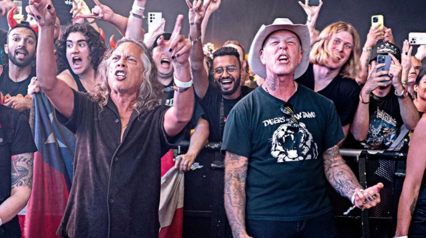 Metallica: James Hetfield e Kirk Hammett curtem show do Judas Priest no Power Trip