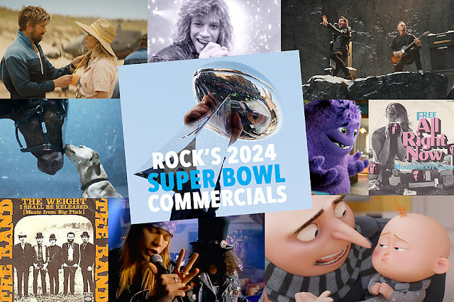 Clássicos do rock dominam trilha sonoras de filmes/séries que serão apresentadas durante o Super Bowl 2024